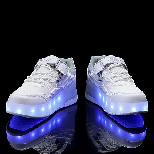Nsasy Roller Skates for Kids - LED Light Up Wheel Shoes for Children - Christmas & Birthday Gift - Thumbnail 5