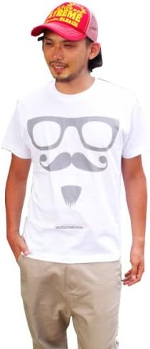 Amazon Gentleman Com ヒゲ眼鏡イラストプリントtシャツ 半袖tシャツ メンズレディースキッズ 大きいサイズ 子供服 ジェントルマン 英国紳士 眼鏡 めがね 口髭 オッサン おっさん おじさん Deedope 0085 Tシャツ カットソー 通販
