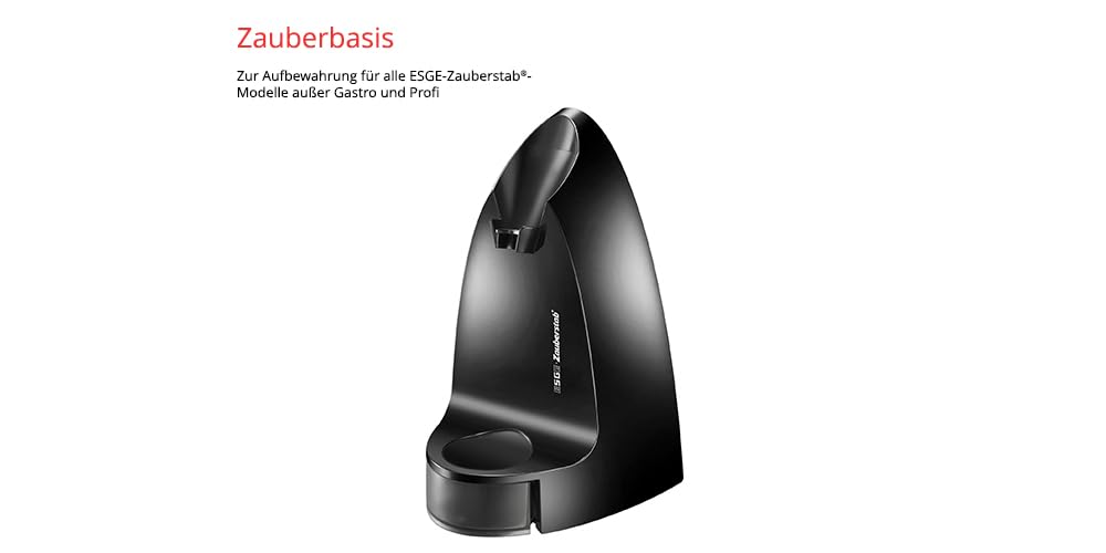 ESGE Zauberstab M 200 chrom 90580, blender ręczny, mikser ręczny, profesjonalny, akcesoria, do 17 000 obr./min, 200 W, ergonomiczny uchwyt, przełącznik podwójny, centrowanie nasadowe, silnik AC, kabel