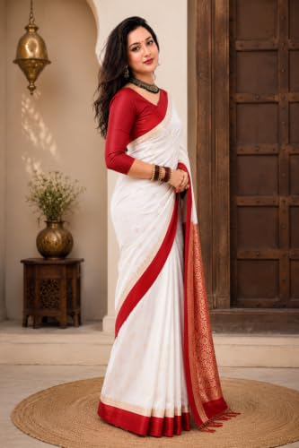 Image of Women's Glory Banarasi Satin Silk Saree for Women.