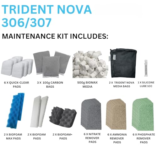 Image of 36 Pcs 306 /307 Filter Media Canister Filter Maintenance & Replacement Filter Media Kit, Quick Clear, Carbon Bags (300g), Biomax (500g), Bio Foam, Phosphate-Ammonia-Nitrite Remover, Including Mesh Bags