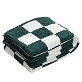 Throw Blanket with Checkerboard Plaid- Cozy Breathable All Seasons Soft Checkered Blanket Gingham Ho