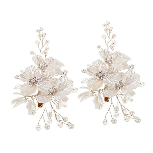 Clips de novia con cristales y perlas de alta densidad para tocados de mujer