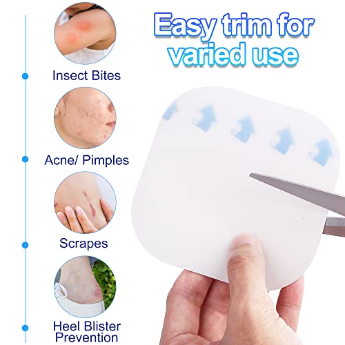 Lotfancy Hydrocolloid Dressing, 14 Pack, 4”X4”, Ultra Thin, Large Hydrocolloid Bandages, Waterproof Wound Dressing Pad, Healing Patches For Blister, Bed Sore, Burn, Pressure Ulcer #TOP4