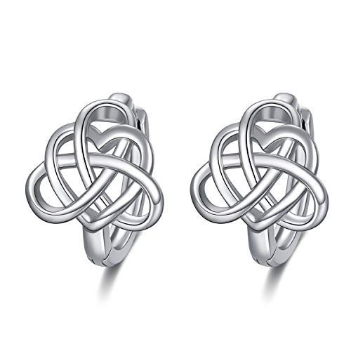 Winnicaca Celtic Knot Hoop Earrings 925 Sterling Silver Celtic Love Knot Huggie Hoop Earrings For Women Celtic Jewelry Irish Gifts For Women Girls Birthday #TOP19