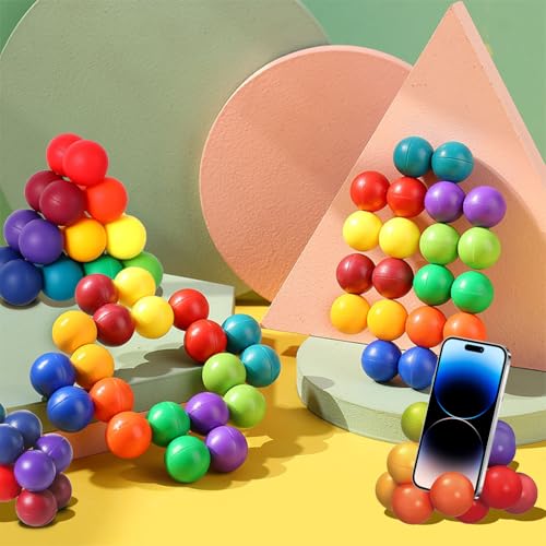Fzyisw 10 Stück Fidget Toys 3D-Puzzlebällen Sensorisches Spielzeug, Sensory Stones, Anti Stress-Spielzeug für ADHS & Autismus, Stressabbau, Fingerspielzeug Stimming Toys