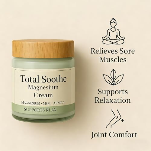KBSBUBB TotalRelief Magnesium Cream - Joint Relief Cream with Mineral Delivery Formula, MSM & Arnica – Fast Absorbing, Non-Greasy Topical for Everyday Joint & Muscle Comfort