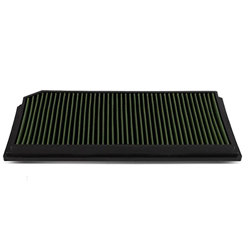 DNA Motoring AFPN-005-GN Washable Drop In Panel Air Filter Enhance Engine Performance [Compatible with 6-11 A3 Turbo / 08-09 TT / 06-08 GTI Jetta Passat / 12-13 Golf / 07-09 EOS 2.0 Turbo]