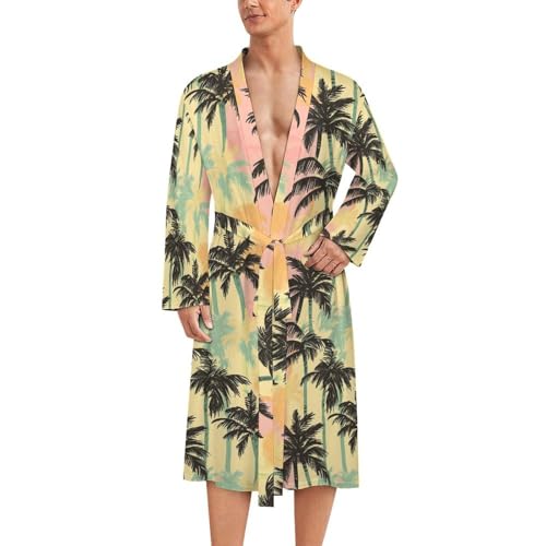 Kimono léger homme pour le spa et la maison au motif tropical