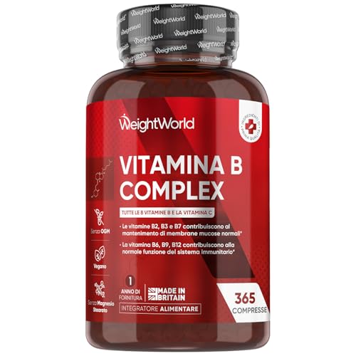 Vitamina B Complex, 365 Compresse Vegane, 1 al Giorno (1...