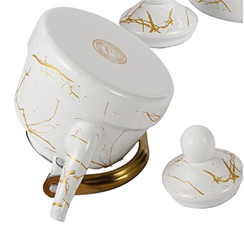 Cafetière en émail épais de qualité supérieure blanche 2.5L