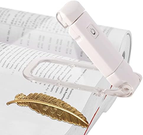 Rechargeable E-book Gentle – USB Clip on E-book Gentle for Studying in Mattress, Heat White + Daylight LED Eye Care Bookmark Gentle, Brightness Adjustable E-book Studying Gentle for Children