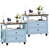   Farmhouse-Nightstand-Set-of-2-with-Charging-Station-24-Wide-End-Table-with-2-DrawersLight-Blue-Dresser-Cabinet-for-BedroomBed-Side-Table-Chest-of-DrawersNight-Stand-for-Living-Room