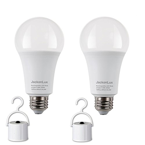 Rechargeable Emergency LED Bulb JackonLux Multi-Function Battery Backup Emergency Light For Power Outage