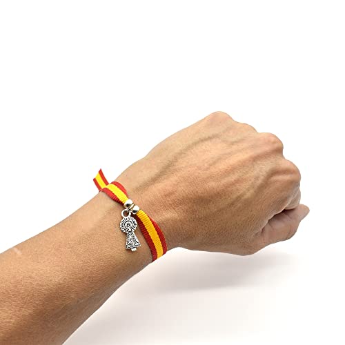 Pulsera Tela Virgen del Pilar y Bandera España para Todos Pulsera Tela Virgen del Pilar y Bandera España para Todos
