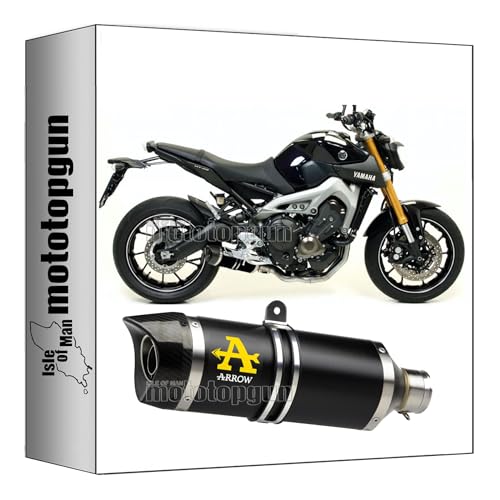 Pot echappement compatible Yamaha MT09 2013-2020 Arrow Thunder noir carby