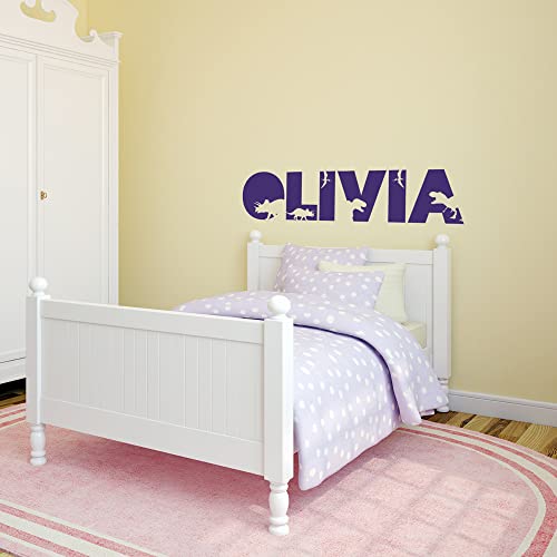 Vinilo decorativo de pared con nombre dinosaurio miniatura 6