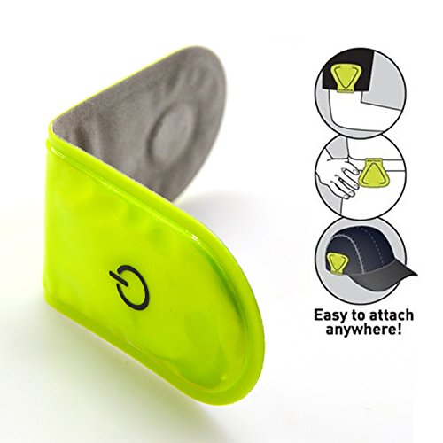 ShineMe 5/1 Pack 3V LED Safety Light with Reflective Clip On Strobe Free Bonuses Magnet Running Lights for Runner Dog Walking Visibility Reflective Accessories Gear Bicycle Helmet Bike Tail Light