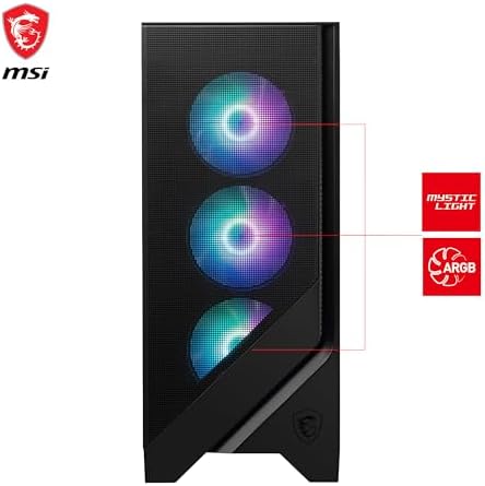 MSI MAG FORGE 321R AIRFLOW Temperli Cam 4x120mm ARGB Fan Type C Front ATX Gaming Bilgisayar Kasası - Görsel 2