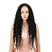 Style Icon Lace Front Wigs 28" Long Curly Wig for Women Black Synthetic Wigs Density 130% Heat Resistant Replacement Wig (28", 1B#)