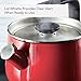 KitchenAid Teakettles Enamel-on-Steel Stovetop Whistling Teakettle, Induction Ready, Stainless steel Lid, 2 Quart - Empire Red