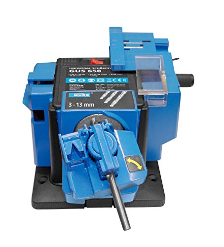 Güde Universal-Schärfstation GUS 650 (65 W, 6700 1/min, diamantbesetzter Schleifstein, Präzisions-Bohrerschleifvorrichtung, Schärfen von Messern, Bohrern, Scheren, Rasenmähermessern und vielem mehr)