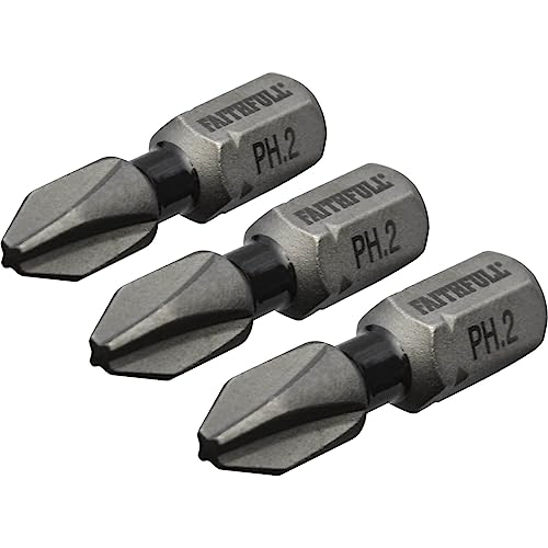 Punte Per Cacciavite A Percussione Phillips Ph2 X 25 Mm (Confezione Da 3)