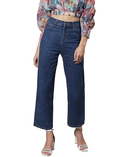 Image of KOTTY Women's Classic Fit Straight Jeans - Mid Waist with Clean Lines