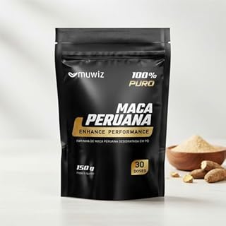 Muwiz Maca Peruana em Pó 100% Puro, Farinha de Maca Peruana Desidratada, 150g, 30 Doses, Suplemento Alimentar sem Glúten