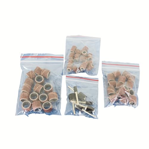 Image of TMAX 51 pc Mixed Size 1 /4 Inch 3 /8 Inch 1 /2 Inch Sand Drum 60 Grit Coarse with 1 /8 Inch Mandrels for Dremel Rotary Tools