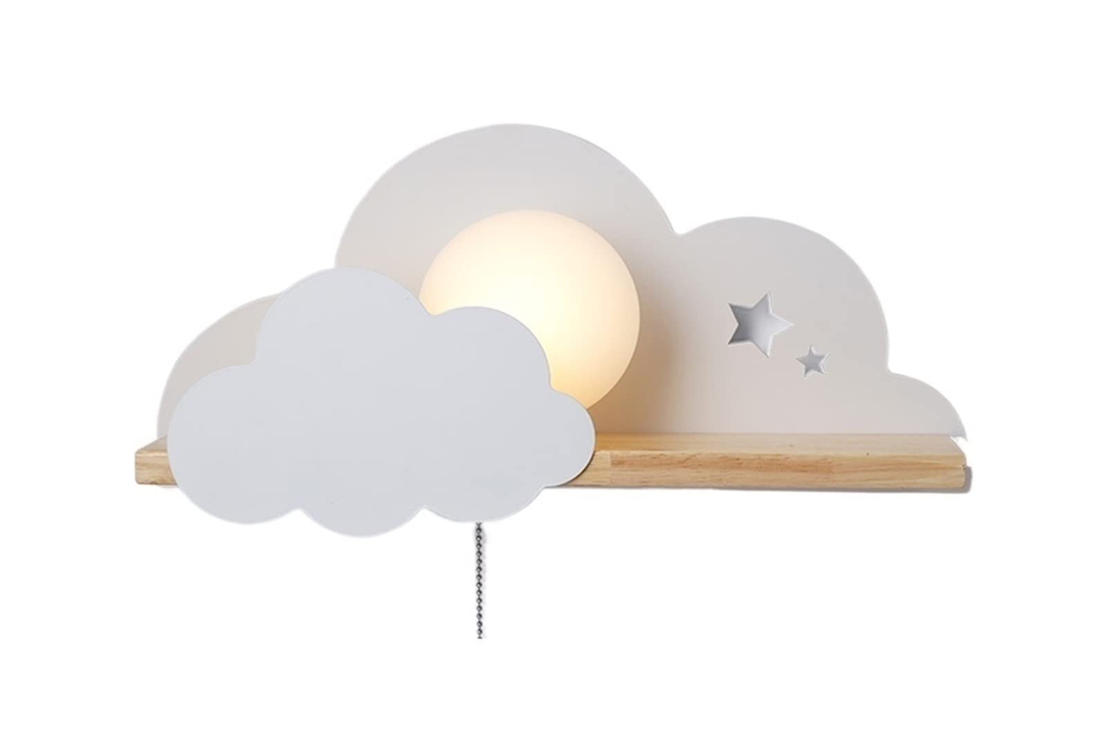 Lampe de nuage avec étagère en métal pour créer un coin lecture cosy dans sa chambre