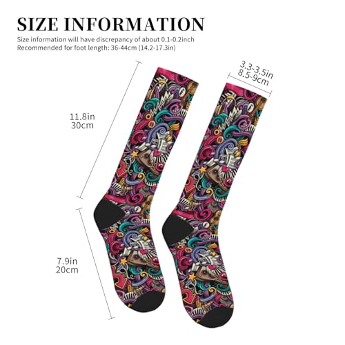 Colorful Roller Skates Socks For Women & Men Support Circulation For Nurse, Travel, Flight4