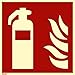 Produktbild Feuerlöscher Schild, Aluminium langnachleuchtend, 150 x 150 mm gemäß ASR A1.3 / ISO 7010 F001, Brandschutzzeichen, 15 x 15 cm