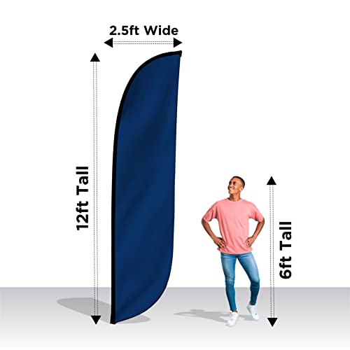 Lookourway Feather Flag, 12-Feet, Blue - 3