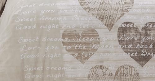 Housse de couette 140x200 cm Alice en coton beige avec une taie - 4