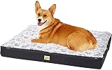 【Desenfundable y Impermeable】este cama para perros medianos tiene estructura de 3 niveles:el forro fuera extraíble es suave y cómodo.el forro que está cubierta con el colchón es extraíble también y está hecho de tela de oxford 60d impermeable ,protege el relleno que no quede sucia. El forro es fácil de quitar y limpiar,puede lavarlo en máquina o en mano.