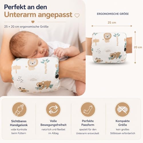 Totsy Baby Kleines Stillkissen 20 cm – Stillmuff Armkissen für Mama und Papa beim Füttern mit Flasche… – Ansicht 3