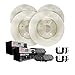 Dynamic Friction Company Front Rear Brake Rotors with 3000 Series Ceramic Brake Pads includes Hardware 6314-31044