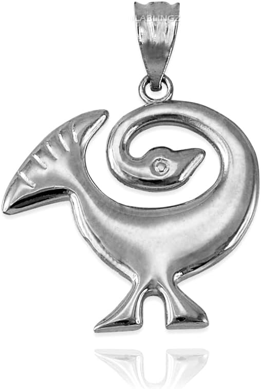 Sterling Silver African Adinkra Sankofa Pendant Necklace