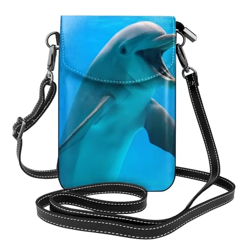 Portefeuille téléphone portable dauphin compact à bandoulière amovible