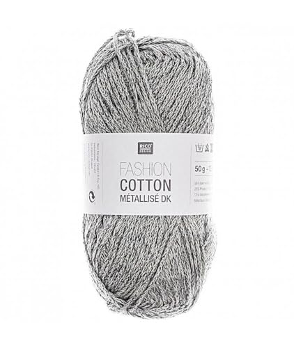 Rico Design Fio de tecer Fashion Cotton metalizado