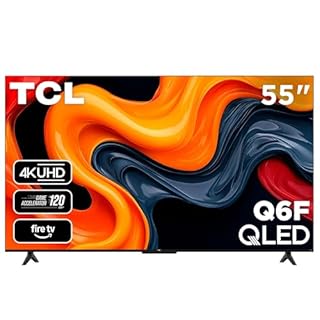 TCL Téléviseur intelligent Q6 QLED 4K UHD de 55 pouces avec Fire TV (55Q651F, modèle 2025) Dolby Vision, HDR PRO+, Dolby Atmos, Alexa intégrée avec télécommande vocale, compatibilité Apple AirPlay 2