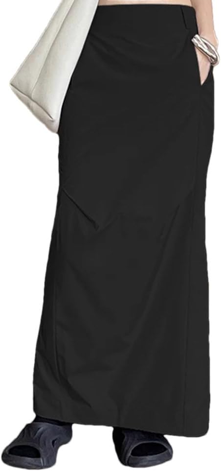 Women Straight Skirts High Waist Skirt Maxi Long Autumn Solid