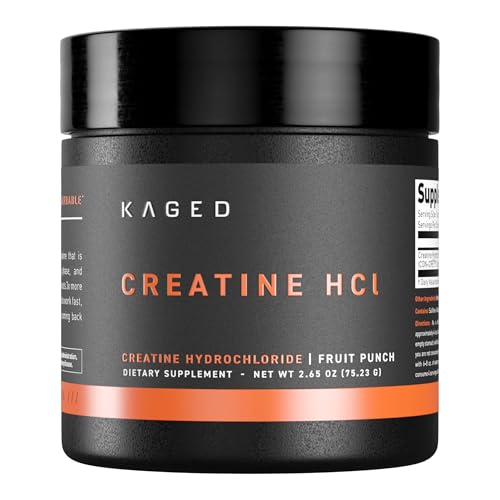 Image of Kaged Creatine HCl Powder | 7X Concentrated vs Mono | Muscle Building & Recovery | High Absorption | No Bloating | Creatine for Men & Women | Vegan, Gluten Free | Fruit Punch | 75 Servings