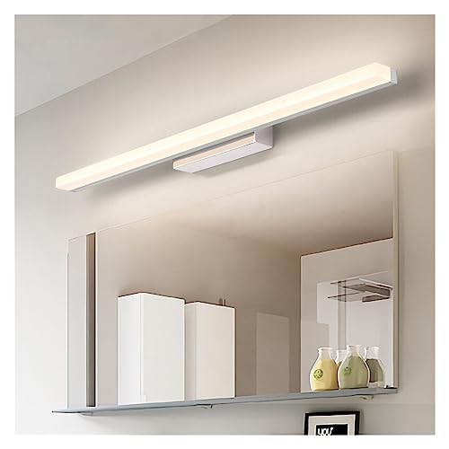 Applique LED étanche argentée 90cm à installation facile pour miroir moderne