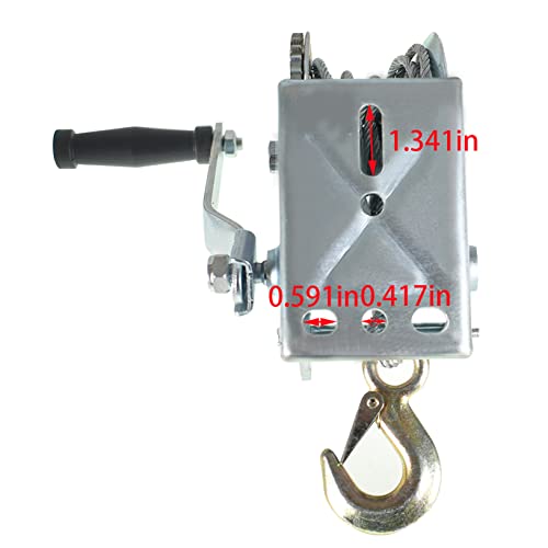 Winche manual para barco 1600lbs con cable de 10m miniatura 3