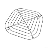 Griglia di ricambio per friggitrice ad aria Crispi FN101, cestello in acciaio inox 304, 20 x 20 x 2 cm, argento, resistente, circolazione dell'aria ottimizzata