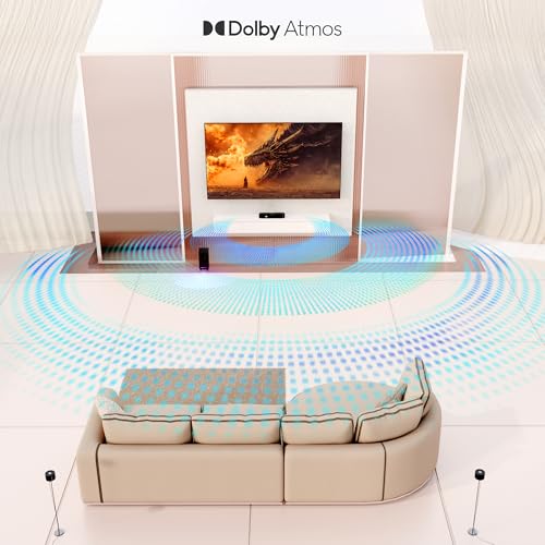 Image of Zebronics 2026 Launch 550W Soundbar with Dolby Atmos, DTS X, 5.1 CH, 13.33cm Wireless Subwoofer & Rear Satellites, LED Display, BT v5.3, HDMI eARC, Wall Mountable, Matte Finish (Juke Bar 9710C)