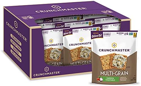 Crunchmaster Multi-Grain Gluten-Free Garden Vegetable, 4 Ounce Bags (Pack of 12)