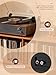 Record Player Built-in Stereo Speakers Vintage Turntable for Vinyl Records LP Phonograph Belt Drive 3 Speed 3 Size Support Wireless Input RCA Output Auto Stop Tone Adjustment Retro Wooden Walnut Brown